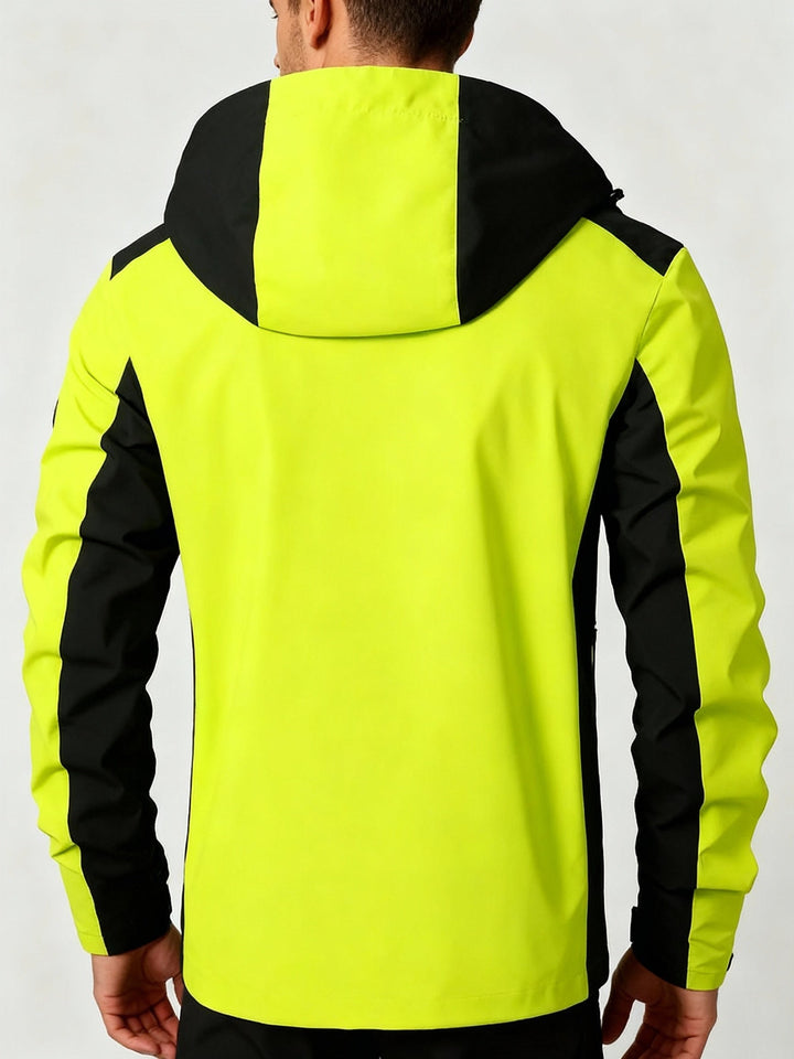 Outdoor Jacket with Reflective Design - Waterproof & Sporty