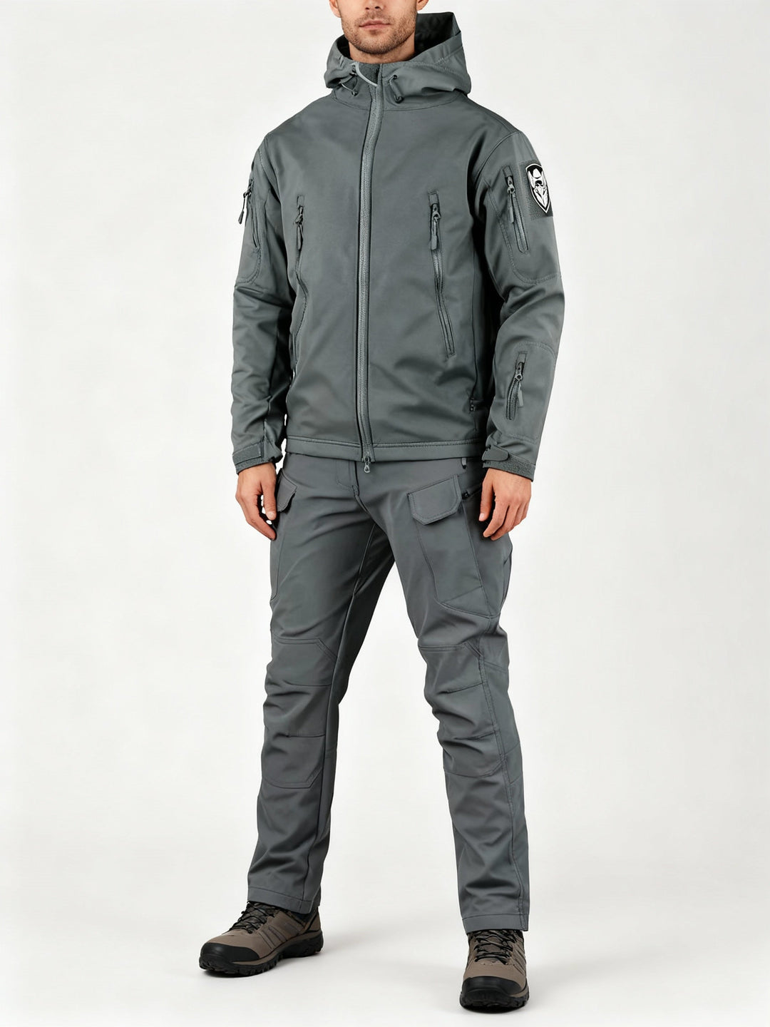 Men's Multifunctional Jacket with Fleece Lining and Zipper