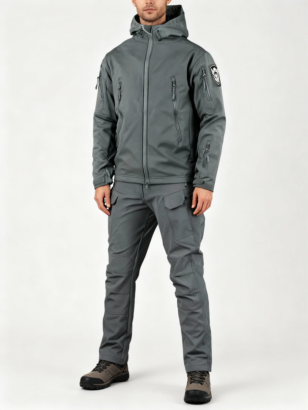 Men's Multifunctional Jacket with Fleece Lining and Zipper