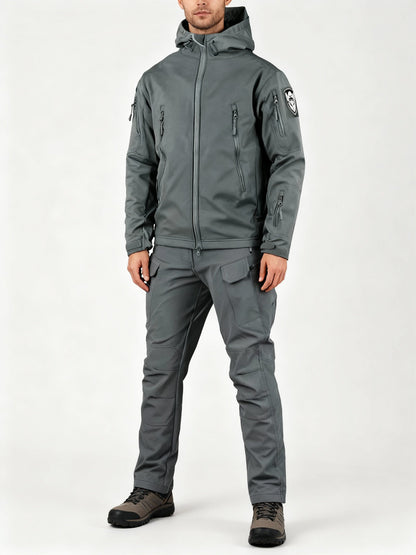 Men's Multifunctional Jacket with Fleece Lining and Zipper