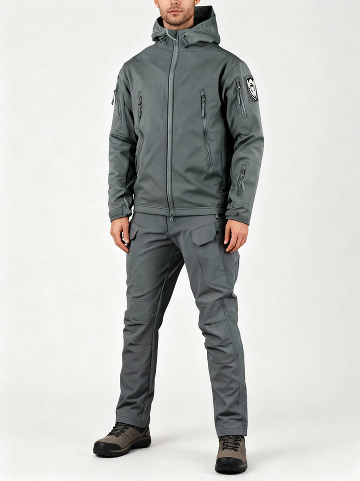 Men's Multifunctional Jacket with Fleece Lining and Zipper