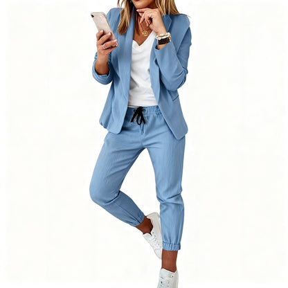 Women's Blazer Set - Blazer with Pants, Women's Jogger Suit