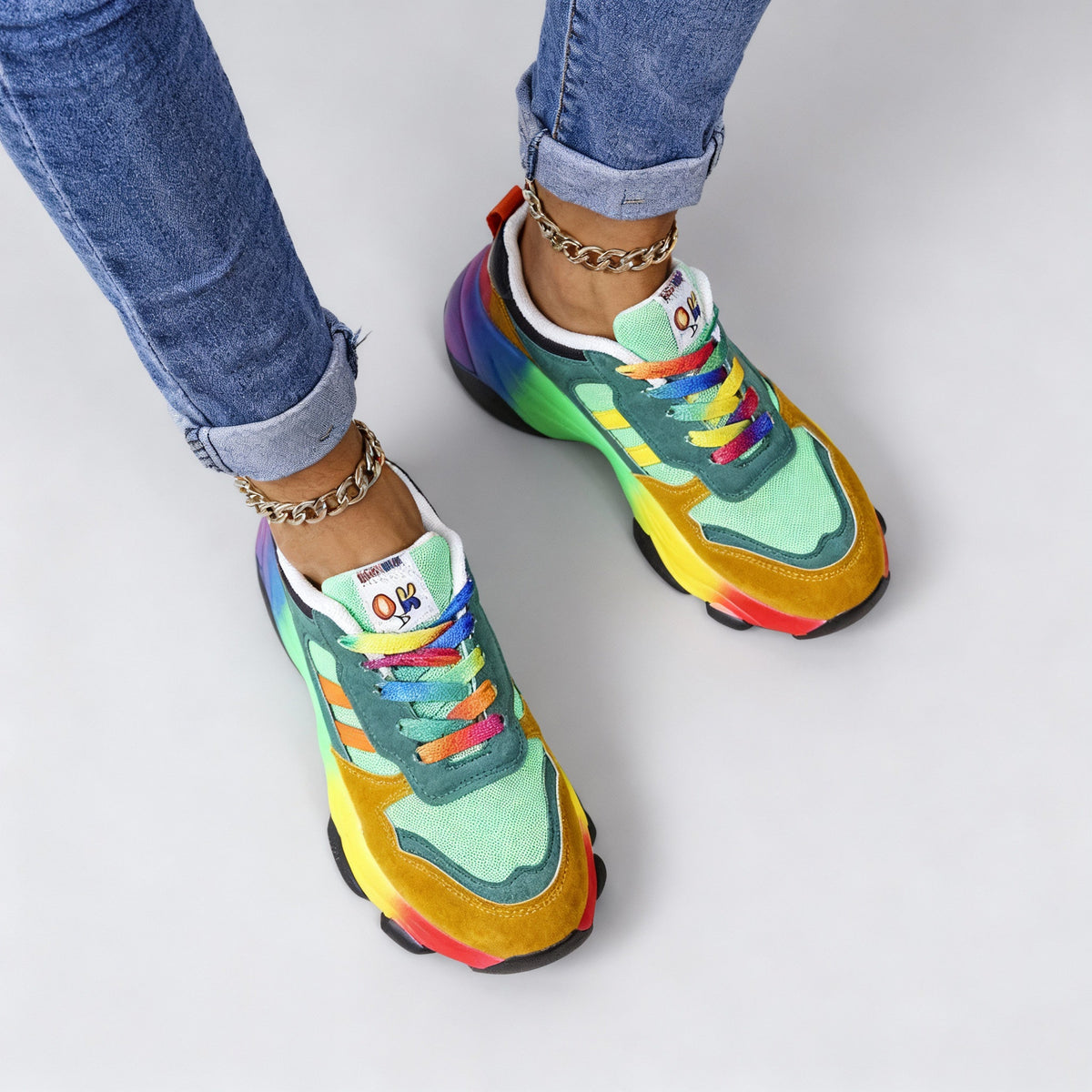 Women's Orthopedic Shoes - Rainbow, Ultralight, Shock-Absorbing, Arch Support, Wide Toe Box