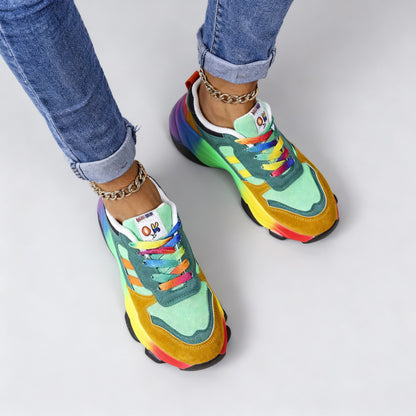 Women's Orthopedic Shoes - Rainbow, Ultralight, Shock-Absorbing, Arch Support, Wide Toe Box