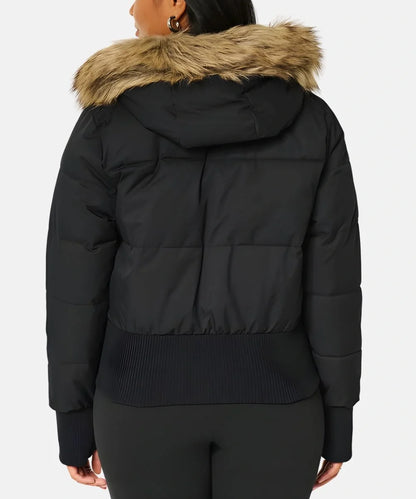 Women's Quilted Winter Jacket with Warm & Detachable Hood