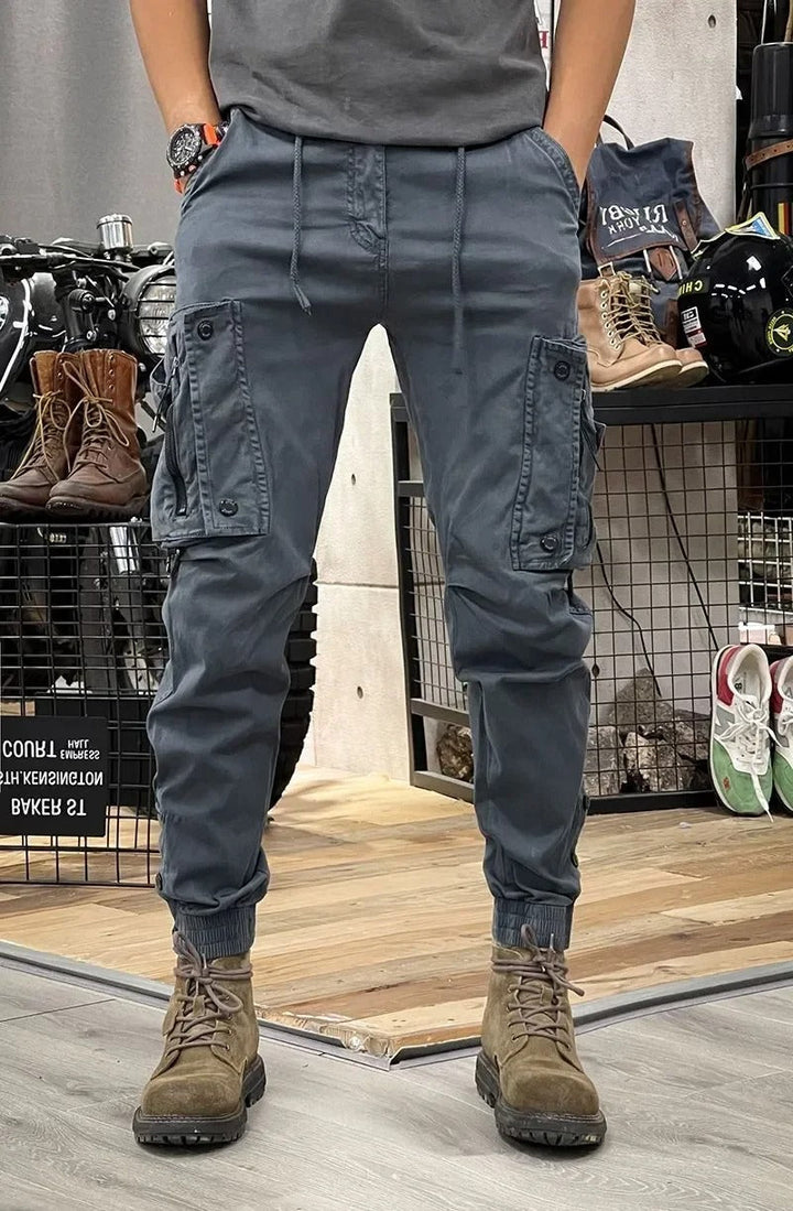 Stretch Cargo Pants with Pockets