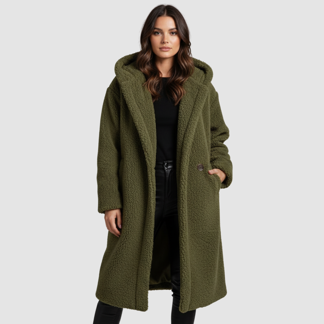 Women's Teddy Coat with Hood