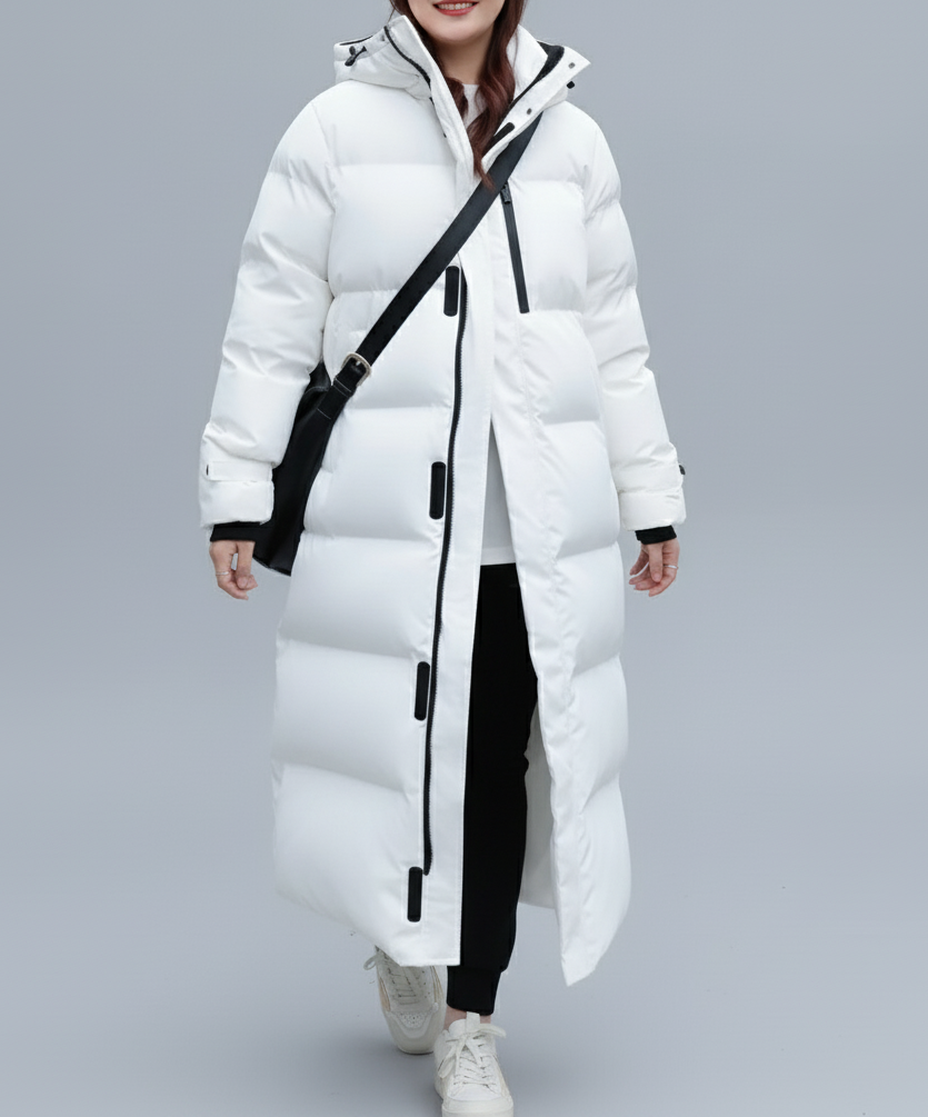 Long Women's Down Coat, Plus Sizes