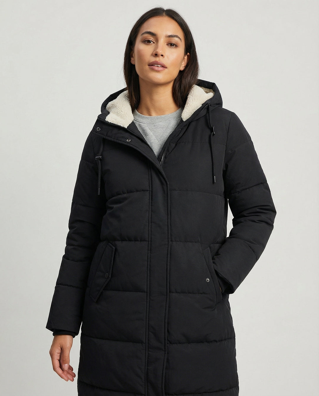 Long Women's Down Coat, Plus Sizes