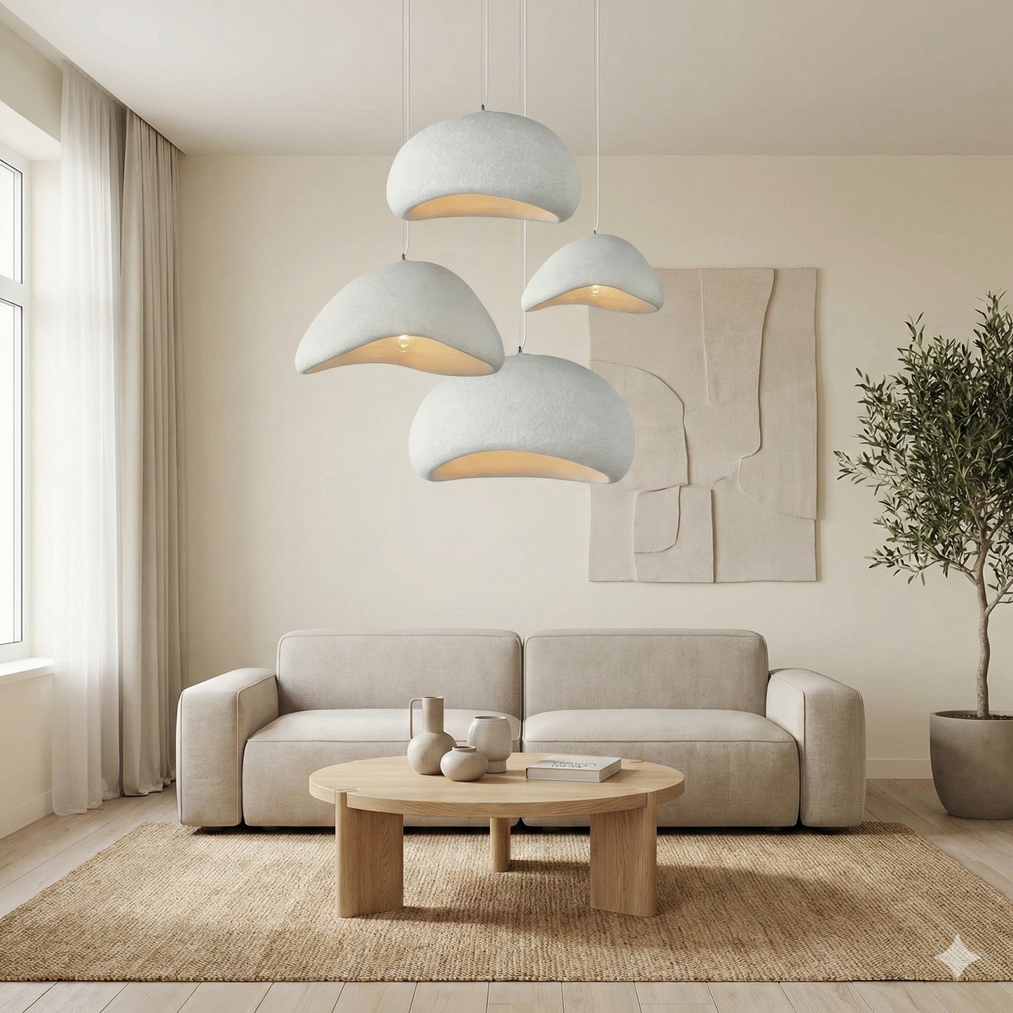 Kiki's Way | Nuvola Sculptural Pendant Light – Polystyrene, E27