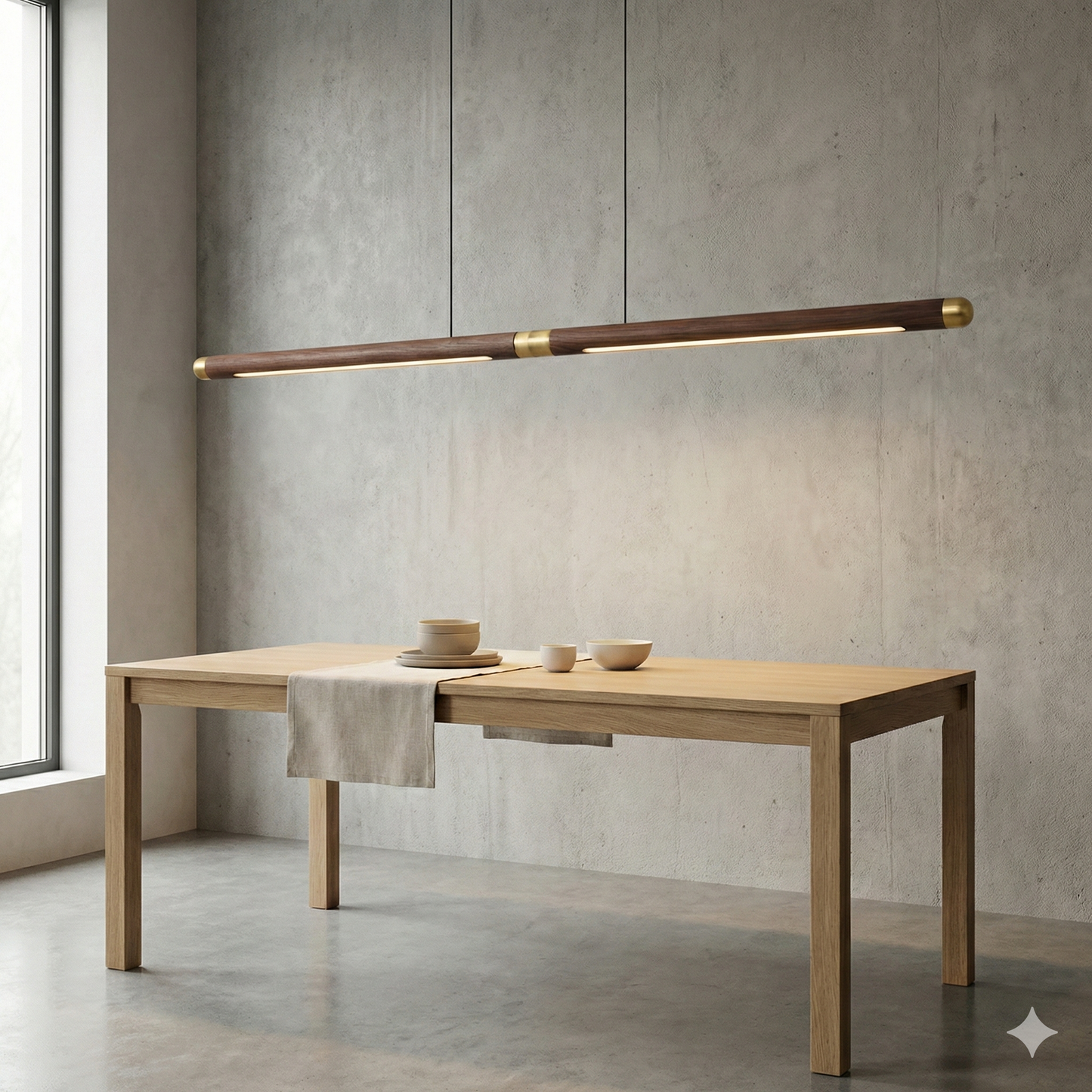 Kiki's Way | Orianna Wooden Linear Pendant Light – Ash or Walnut
