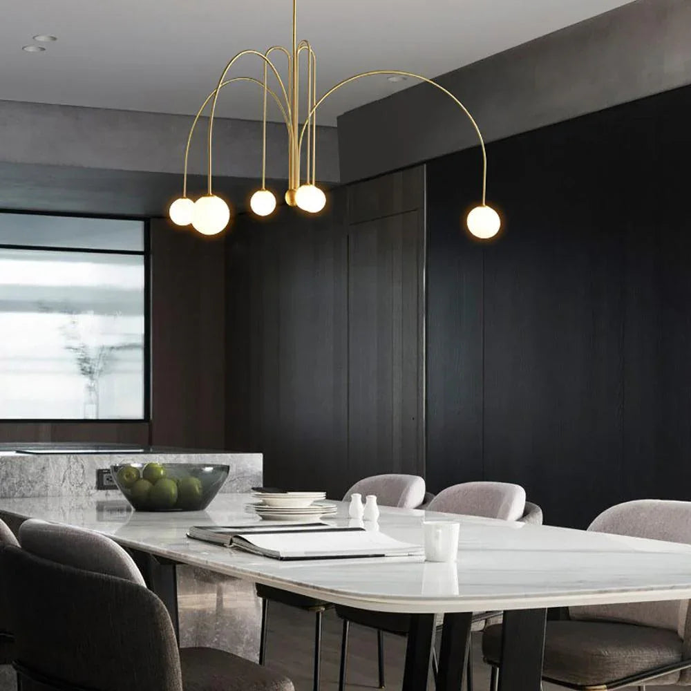 Kiki's Way | St Kilda Chandelier – Six-Light G9, Metal & Glass