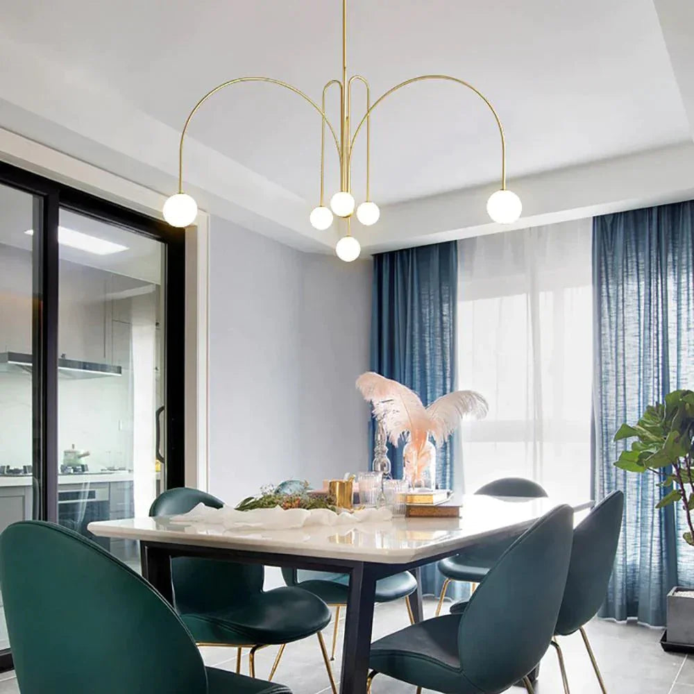 Kiki's Way | St Kilda Chandelier – Six-Light G9, Metal & Glass