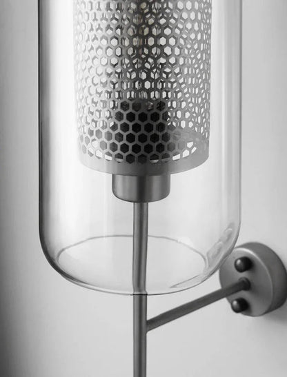 Kiki's Way | Allegro Brass Wall Light – Honeycomb & Glass Globe