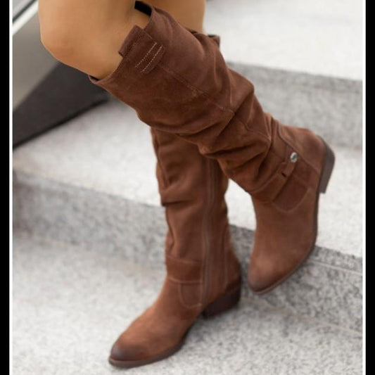 Warm Suede Boots - Cozy Winter Shoes