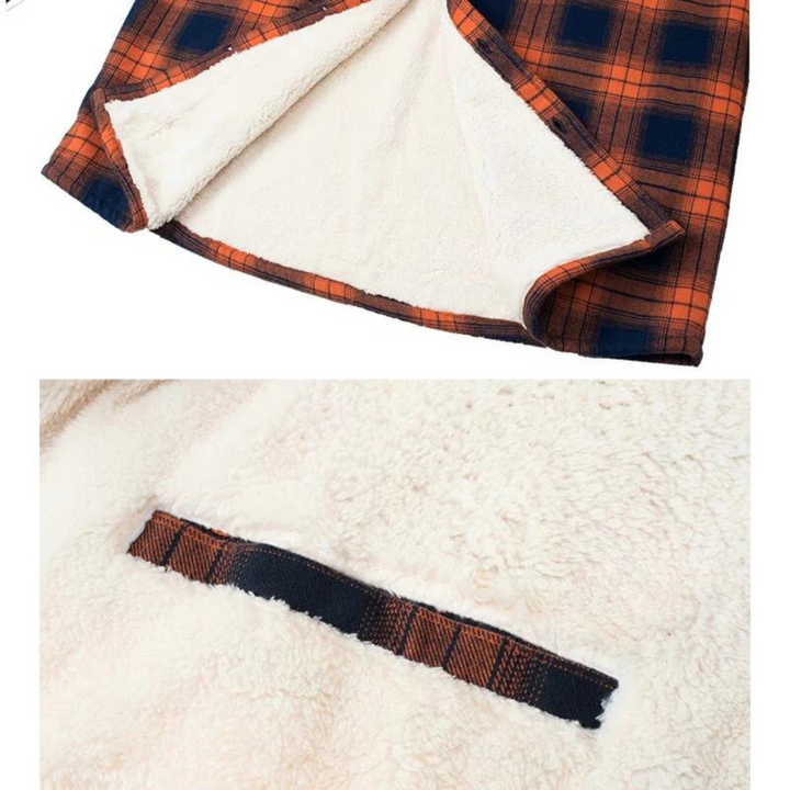Fleece-Lined Plaid Jacket - Warm & Stylish