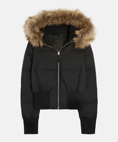 Women's Quilted Winter Jacket with Warm & Detachable Hood