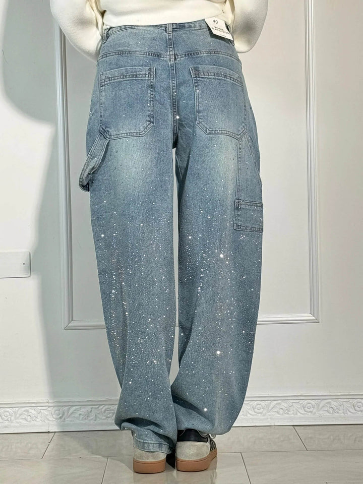 Women's Jeans with Diamond Look & Classic Cut