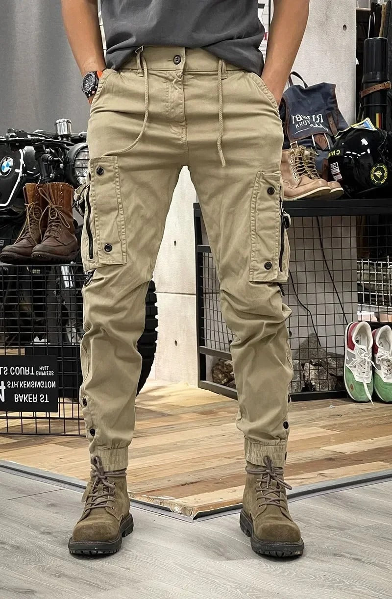Stretch Cargo Pants with Pockets