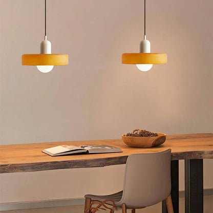 Kiki's Way | Stained Glass Pendant Light – Brass Finish, G9
