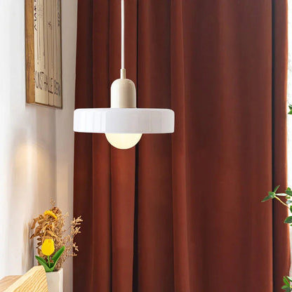 Kiki's Way | Stained Glass Pendant Light – Brass Finish, G9