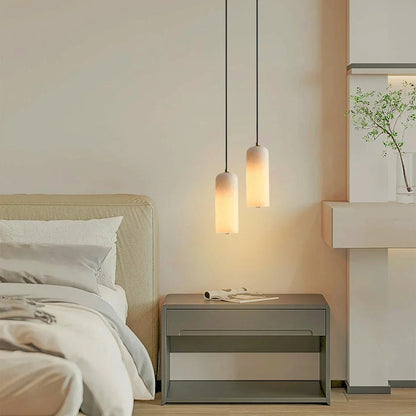 Kiki's Way | Drophe Alabaster Pendant Light – Brushed Copper, E14