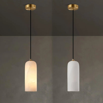 Kiki's Way | Drophe Alabaster Pendant Light – Brushed Copper, E14