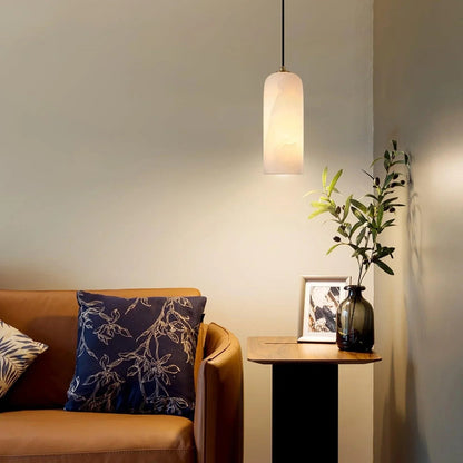 Kiki's Way | Drophe Alabaster Pendant Light – Brushed Copper, E14
