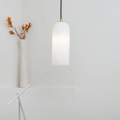 Kiki's Way | Drophe Alabaster Pendant Light – Brushed Copper, E14