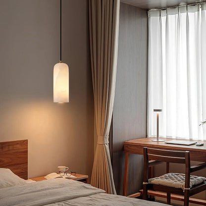 Kiki's Way | Drophe Alabaster Pendant Light – Brushed Copper, E14