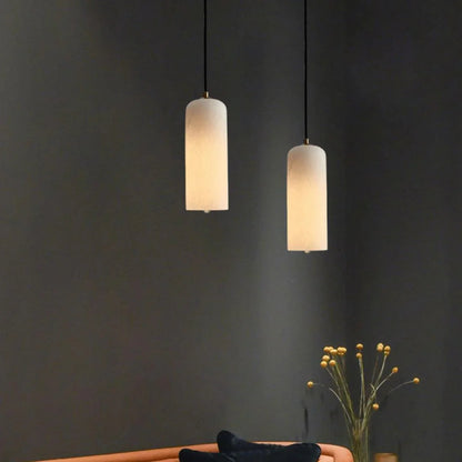 Kiki's Way | Drophe Alabaster Pendant Light – Brushed Copper, E14