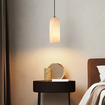 Kiki's Way | Drophe Alabaster Pendant Light – Brushed Copper, E14