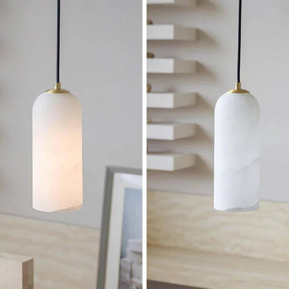 Kiki's Way | Drophe Alabaster Pendant Light – Brushed Copper, E14