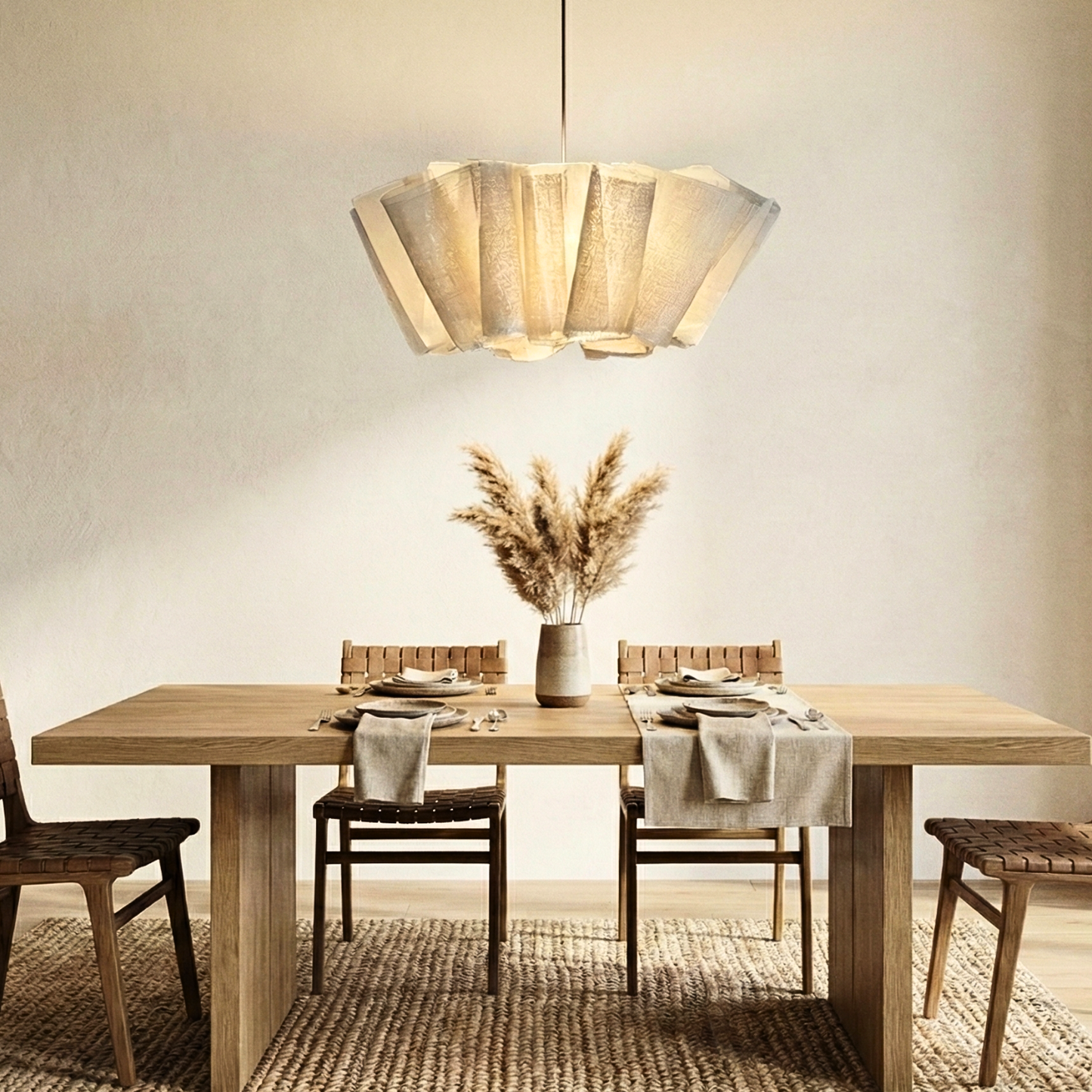 Kiki's Way | Ainara Fabric Pendant Light – Iron Frame, 3 Sizes