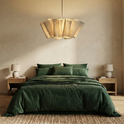 Kiki's Way | Ainara Fabric Pendant Light – Iron Frame, 3 Sizes