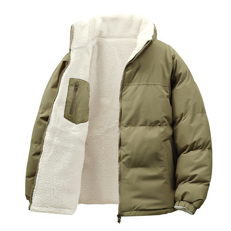 Women's Quilted Jacket with Lining and Pockets - Warm Winter Jacket