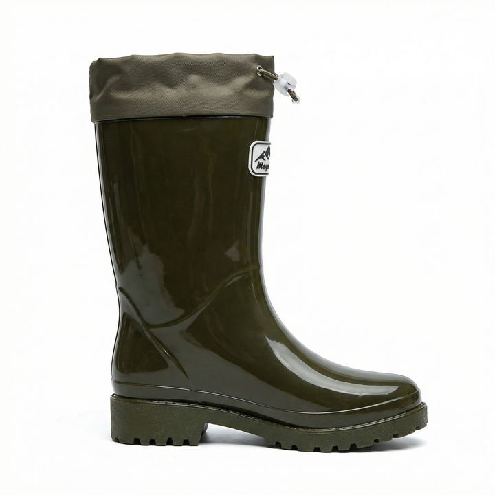 Women's Premium and Stylish Rubber Boots with Adjustable Lacing System