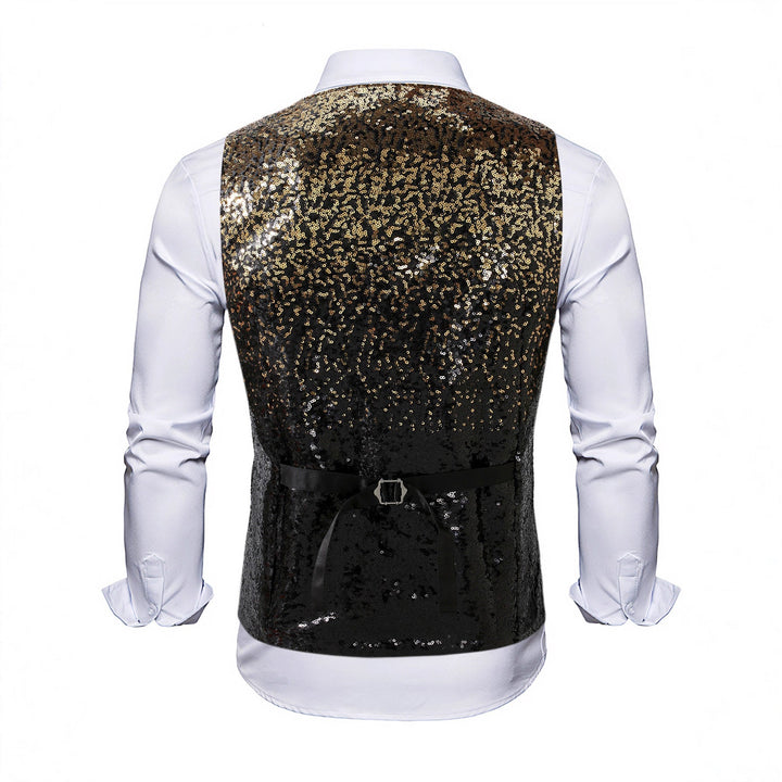 Men's Vest with Shimmering Sequins & Striking Look