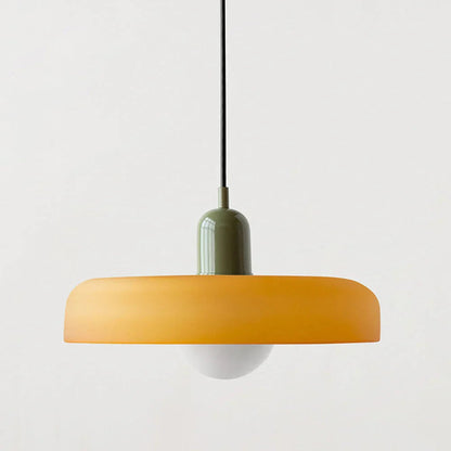 Kiki's Way | Stained Glass Pendant Light – Brass Finish, G9