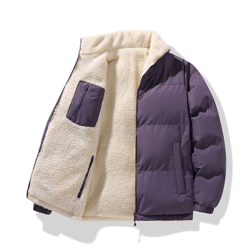 Women's Quilted Jacket with Lining and Pockets - Warm Winter Jacket