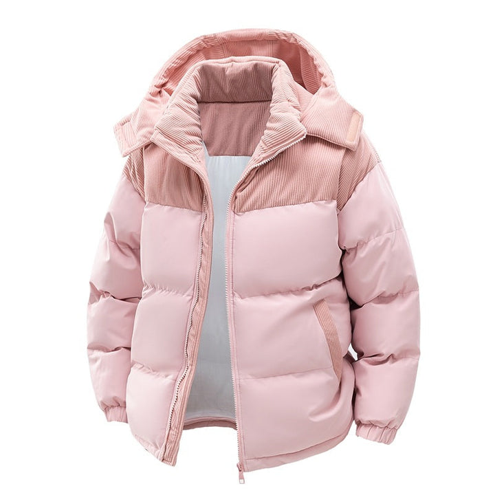 Women's Insulated Puffer Jacket with Cozy Lining and Adjustable Hood System