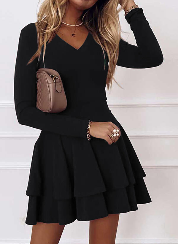 Women's Wrap Dress with Ruffle Details and Elegant Fit