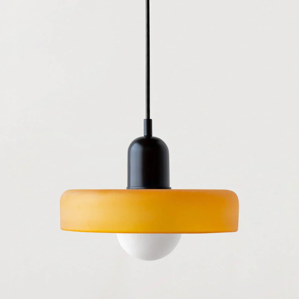 Kiki's Way | Stained Glass Pendant Light – Brass Finish, G9