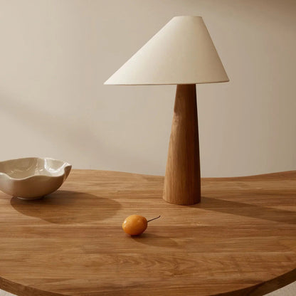 Kiki's Way | Bonfilia Wood Table Lamp – Fabric Shade