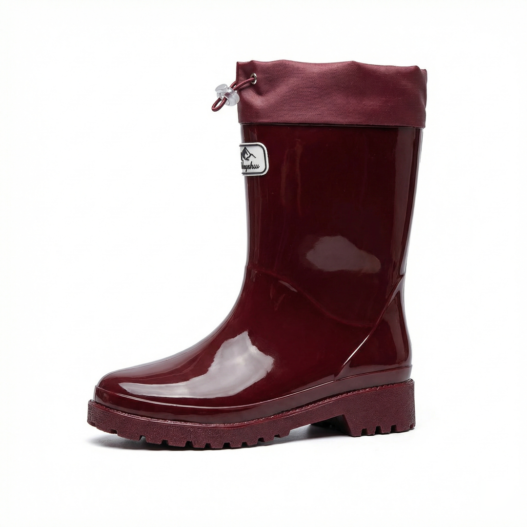 Women's Premium and Stylish Rubber Boots with Adjustable Lacing System