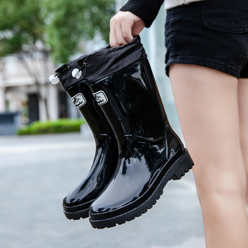 Women's Premium and Stylish Rubber Boots with Adjustable Lacing System