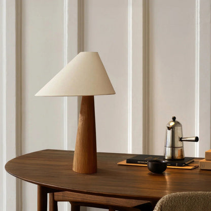 Kiki's Way | Bonfilia Wood Table Lamp – Fabric Shade