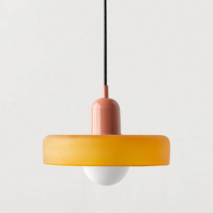 Kiki's Way | Stained Glass Pendant Light – Brass Finish, G9