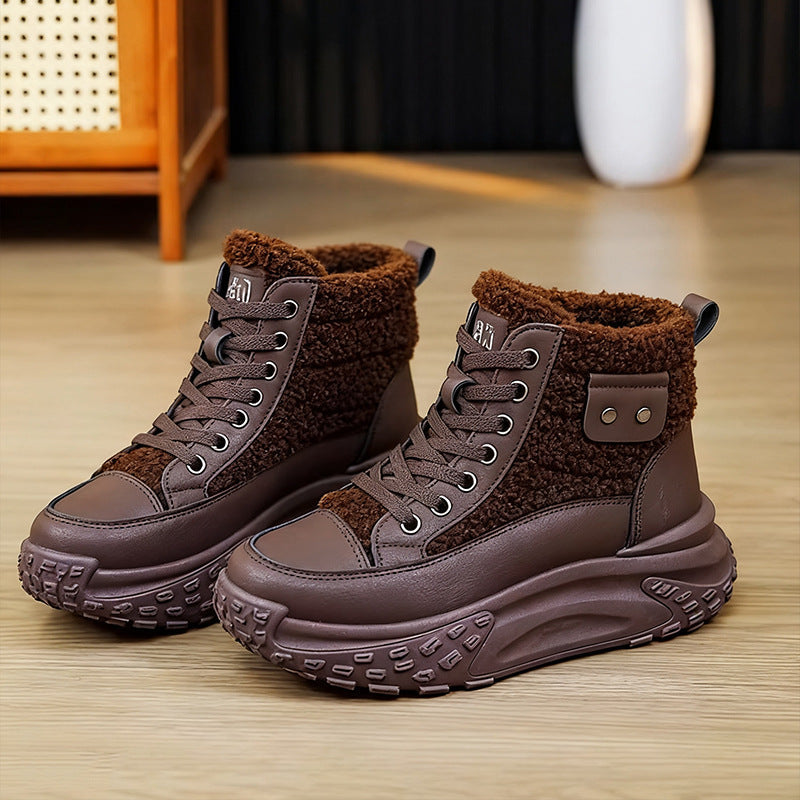 Fleece-Lined Winter Snow Boots for Women