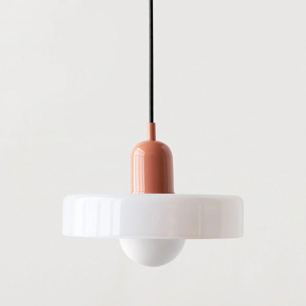 Kiki's Way | Stained Glass Pendant Light – Brass Finish, G9